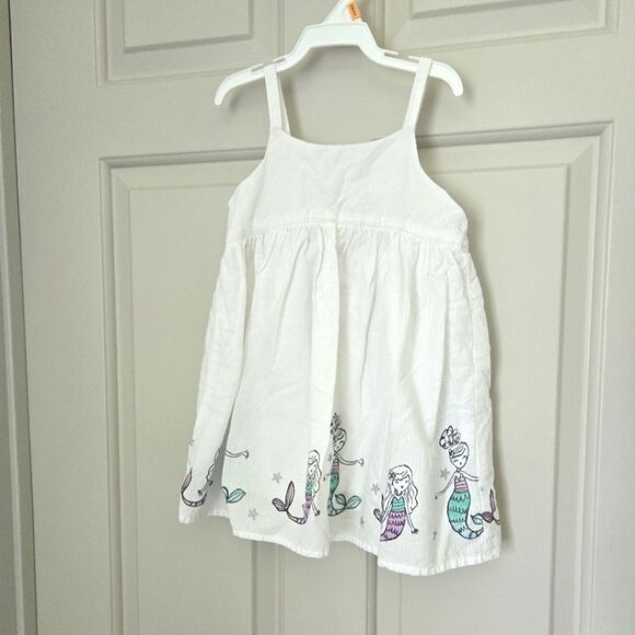 2/$15 Gymboree White Mermaid Print Dress - Picture 1 of 4